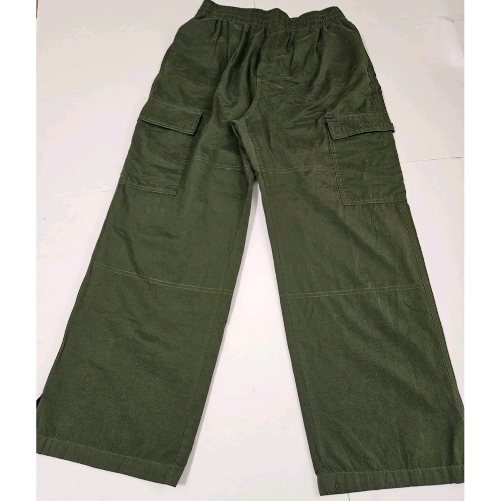 Urban Outfitters Olive Green Wide-Leg Cargo 100% Cotton Pants Size Medium